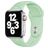 Mobigear Sport Flowers Siliconen Apple Watch Bandje Druksluiting - 49/46/45/44 mm - Groen