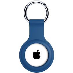Xccess Keychain Apple AirTag Hoesje Flexibel Siliconen Sleutelhanger - Blauw