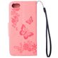 Mobigear Butterfly iPhone SE (2020) Hoesje Bookcase Portemonnee - Roze