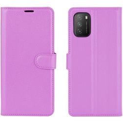 Mobigear Classic POCO M3 Hoesje Bookcase Portemonnee - Paars