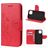 Mobigear Flowers iPhone 12 Pro Hoesje Bookcase Portemonnee - Rood
