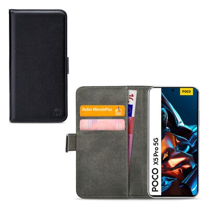 Mobilize Classic Gelly Wallet POCO X5 Pro Hoesje Bookcase Portemonnee - Zwart