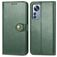 Mobigear Snap Button Xiaomi 12 Pro Hoesje Bookcase Portemonnee - Groen