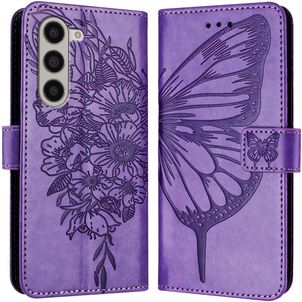 Mobigear Butterfly Samsung Galaxy Z Fold 6 Hoesje Bookcase Portemonnee - Paars