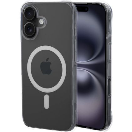 Mobiparts Classic Doorzichtig iPhone 16 MagSafe Hoesje Flexibel TPU Backcover - Transparant