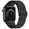 Mobigear W Texture Nylon Apple Watch Bandje Elastische band - 42/41/40/38 mm - Zwart