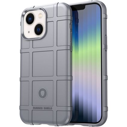 Mobigear Rugged Shield iPhone 14 Plus Hoesje Flexibel TPU Backcover Shockproof - Grijs