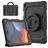 Mobigear RingGuard iPad 9 (2021) Hoes Hard kunststof / Siliconen Backcover + Standaard - Zwart