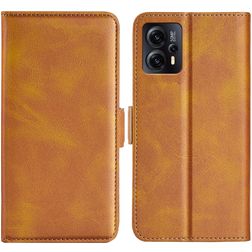 Mobigear Slim Magnet Motorola Moto E13 Hoesje Bookcase Portemonnee - Cognac