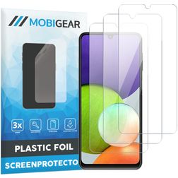 Mobigear Samsung Galaxy A22 4G Screenprotector Folie - Case Friendly (3-Pack)