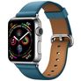Mobigear Roma Leren Apple Watch Bandje Gespsluiting - 49/46/45/44 mm - Blauw