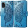 Mobigear Butterfly Samsung Galaxy A41 Hoesje Bookcase Portemonnee - Blauw