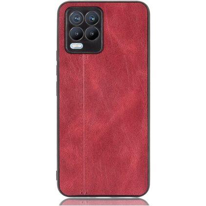 Mobigear Stitch Realme 8 Pro Hoesje Backcover - Rood