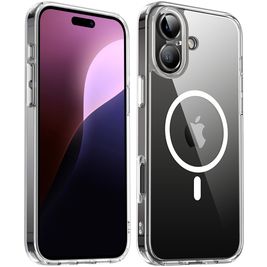 Valenta Trend Doorzichtig iPhone 16 MagSafe Hoesje Hardcase Backcover - Transparant