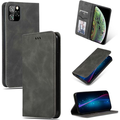 Mobigear Retro Slim iPhone 11 Pro Hoesje Bookcase - Grijs