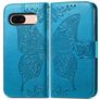 Mobigear Butterfly Google Pixel 8a Hoesje Bookcase Portemonnee - Blauw