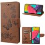 Mobigear Butterfly Samsung Galaxy M53 Hoesje Bookcase Portemonnee - Bruin