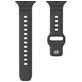 Mobigear Sport Armor Siliconen Apple Watch Bandje Druksluiting - 42/41/40/38 mm - Zwart
