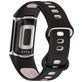 Mobigear Sport Dual Siliconen Fitbit Charge 5 Bandje Druksluiting - Zwart / Roze