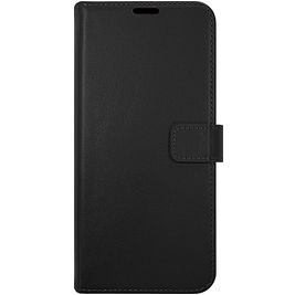 Valenta Gel Skin Samsung Galaxy A34 Hoesje Echt Leer Bookcase Portemonnee - Zwart