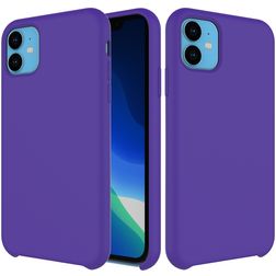 Mobigear Rubber Touch iPhone 11 Siliconen Hoesje Backcover - Paars