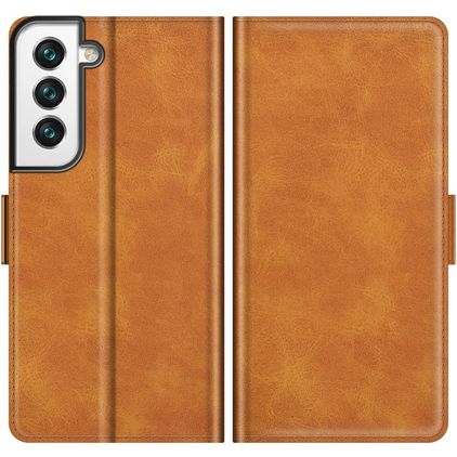 Mobigear Slim Magnet Samsung Galaxy S22 Hoesje Bookcase Portemonnee - Cognac