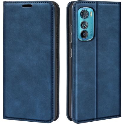 Mobigear Retro Slim Motorola Edge 30 Hoesje Bookcase Portemonnee - Blauw
