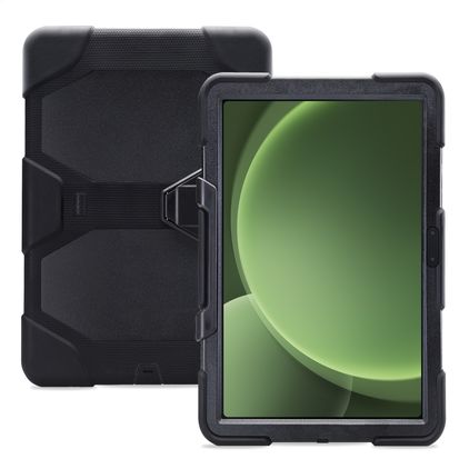 Xccess Survivor All-round Samsung Galaxy Tab Active5 Pro Hoes Hard Kunststof,Siliconen Backcover + Schouderband + Standaard - Zwart