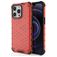 Mobigear Honeycomb iPhone 14 Hoesje Hardcase Backcover Shockproof - Rood