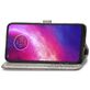 Mobigear Mandala Motorola One Hyper Hoesje Bookcase Portemonnee - Grijs