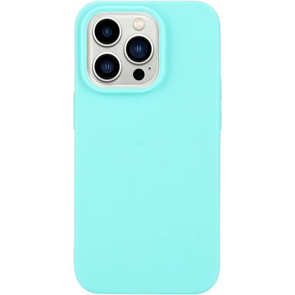 Mobigear Colors iPhone 14 Pro Max Hoesje Flexibel TPU Backcover - Blauw