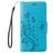 Mobigear Flowers iPhone 7 Hoesje Bookcase Portemonnee - Blauw