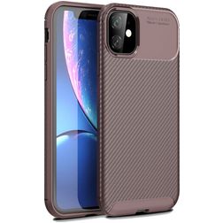 Mobigear Racing iPhone 12 Hoesje Flexibel TPU Backcover - Bruin