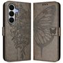 Mobigear Butterfly Samsung Galaxy A27 Hoesje Bookcase Portemonnee - Grijs