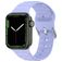 Mobigear Bumpy Siliconen Apple Watch Bandje Gespsluiting - 49/46/45/44 mm - Paars
