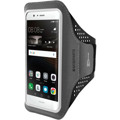 Mobiparts Comfort Fit Telefoonhouder Hardlopen Huawei P9 Lite (2016) Sport Hoesje Neopreen Sportarmband - Zwart