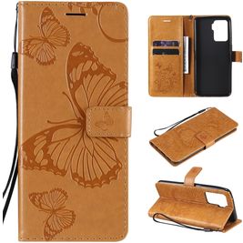 Mobigear Butterfly OPPO A94 5G Hoesje Bookcase Portemonnee - Cognac
