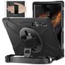 Mobigear SureGrip XGuard Samsung Galaxy Tab S8 Ultra Hoes Hard Kunststof,Siliconen Backcover + Stylus Houder + Schouderband + Standaard - Zwart