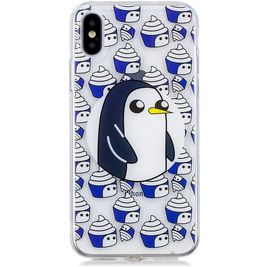 Mobigear Design iPhone XS Hoesje Flexibel TPU Backcover - pinguïn Mobigear Design iPhone XS Hoesje Flexibel TPU Backcover - pinguïn