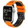 Mobigear Aero Armor Siliconen Apple Watch Bandje Gespsluiting - 49/46/45/44 mm - Oranje / Zwart