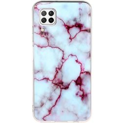 Mobigear Marble Huawei P40 Lite Hoesje Flexibel TPU Backcover - Paars