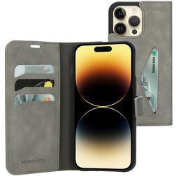 Mobiparts Classic Wallet iPhone 14 Pro Max Hoesje Bookcase Portemonnee - Granite Grey