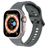 Mobigear Ripple Siliconen Apple Watch Bandje Gespsluiting - 49/46/45/44 mm - Grijs