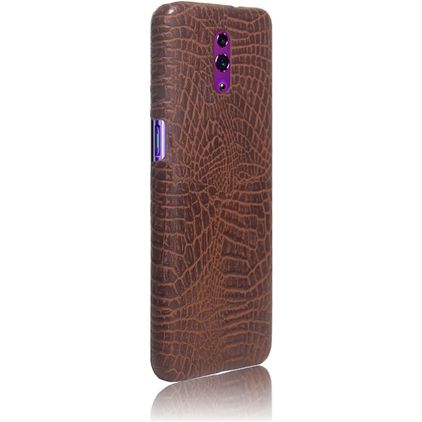 Mobigear Croco OPPO Reno Hoesje Hardcase Backcover - Bruin