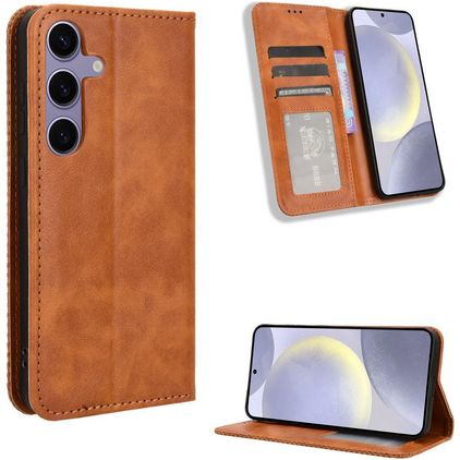 Mobigear Sensation Samsung Galaxy S25 FE Hoesje Bookcase Portemonnee - Bruin