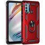 Mobigear Armor Ring Motorola Moto G60 Hoesje Hardcase Backcover Shockproof met Ringhouder - Rood