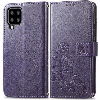 Mobigear Clover Samsung Galaxy A22 5G Hoesje Bookcase Portemonnee - Paars
