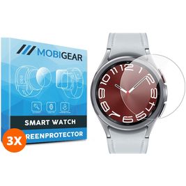 Mobigear Samsung Galaxy Watch 6 Classic - 43 mm Screenprotector Folie - Case Friendly - Zwart (3-Pack)