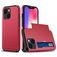 Mobigear Card iPhone 15 Plus Hoesje Hardcase Backcover Shockproof met Pasjeshouder - Rood