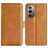 Mobigear Slim Magnet Motorola Edge X30 Hoesje Bookcase Portemonnee - Cognac